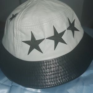 bucket leather hat